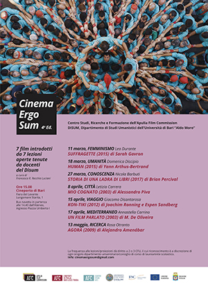 Torna al Cineporto di Bari la IV edizione di “Cinema Ergo Sum” | 11 marzo – 13 maggio