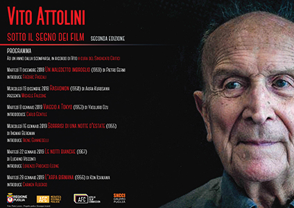 Da martedì 11 dicembre a lunedì 28 gennaio in Mediateca la rassegna “Vito Attolini, sotto il segno del film”