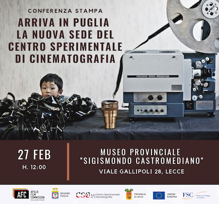 Firma dell’accordo per l’apertura in Puglia di una sede distaccata della Scuola Nazionale di Cinema