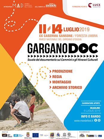 Aperta la call per “Gargano DOC – Scuola del documentario sui Cammini e gli Itinerari Culturali”