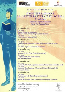 Da lunedì 16 a venerdì 20 settembre in Mediateca è in programma “Conversazioni – La Letteratura è di scena”