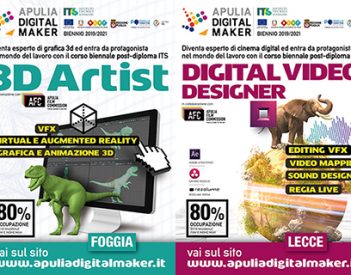 ITS Apulia Digital Maker avvia due corsi di alta specializzazione per formare i professionisti più ricercati nell’industria audiovisiva: 3D Artist e Digital Video Designer