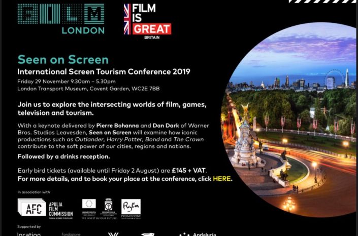 Apulia Film Commission e PugliaPromozione protagoniste della Conferenza Internazionale di Cineturismo di Londra