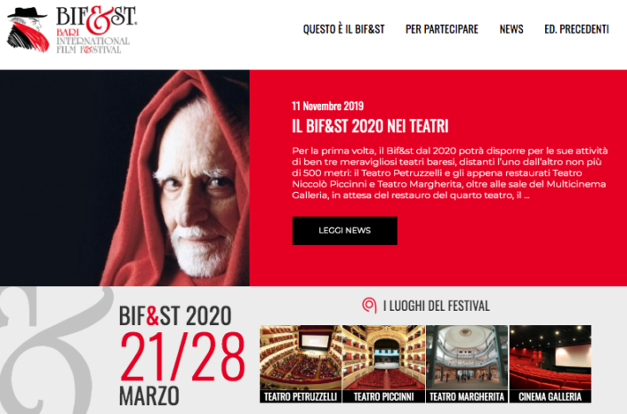 Avviso pubblico per ricerca sponsor per il Bif&st 2020 | Bari 21 – 28 marzo 2020