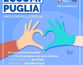 Apulia Film Commission invita la Puglia del cinema a sostenere il sistema sanitario regionale pugliese.