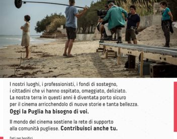 Per il futuro del cinema in Puglia - Misure straordinarie per le imprese e i lavoratori del comparto audiovisivo