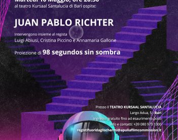 Il regista Juan Pablo Richter, martedì 10 maggio al teatro Kursaal Santalucia di Bari, per “Registi fuori dagli scheRmi”