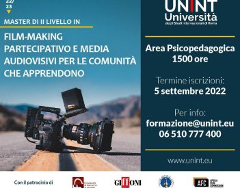 Nasce il primo master di II livello in "film-making partecipativo e media audiovisivi per le comunità che apprendono”