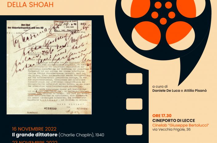 “La Memoria nelle immagini. Il racconto cinematografico della Shoah” dal 16 novembre al Cineporto di Lecce