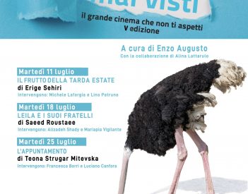 Al via martedì 11 luglio nell'Arena dell'Apulia Film House la V edizione della rassegna "Mai Visti - Il grande cinema che non ti aspetti"