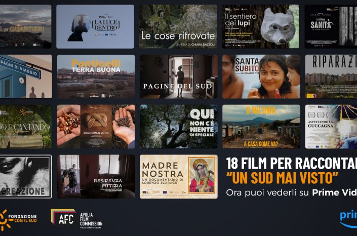 Disponibili su Prime Video le 18 opere prodotte nell'ambito del Social Film Production Con il Sud