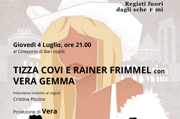 Doppio appuntamento al Cineporto di Bari: mercoledì 3 luglio "La signora della porta accanto" e giovedì 4 luglio "Registi fuori dagli sche[r]mi" con "Vera"